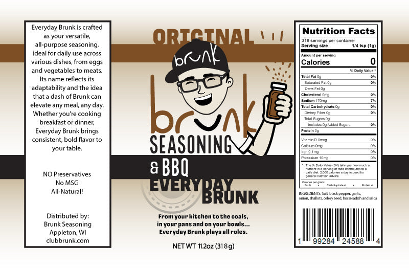 Everyday Brunk Original seasoning label