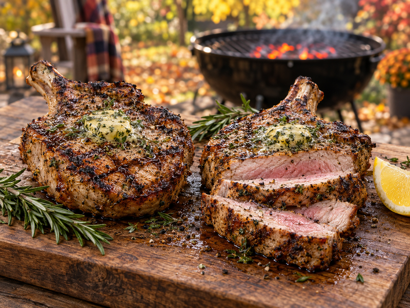 Juicy Grilled Pork Chops with Everyday Brunk Original