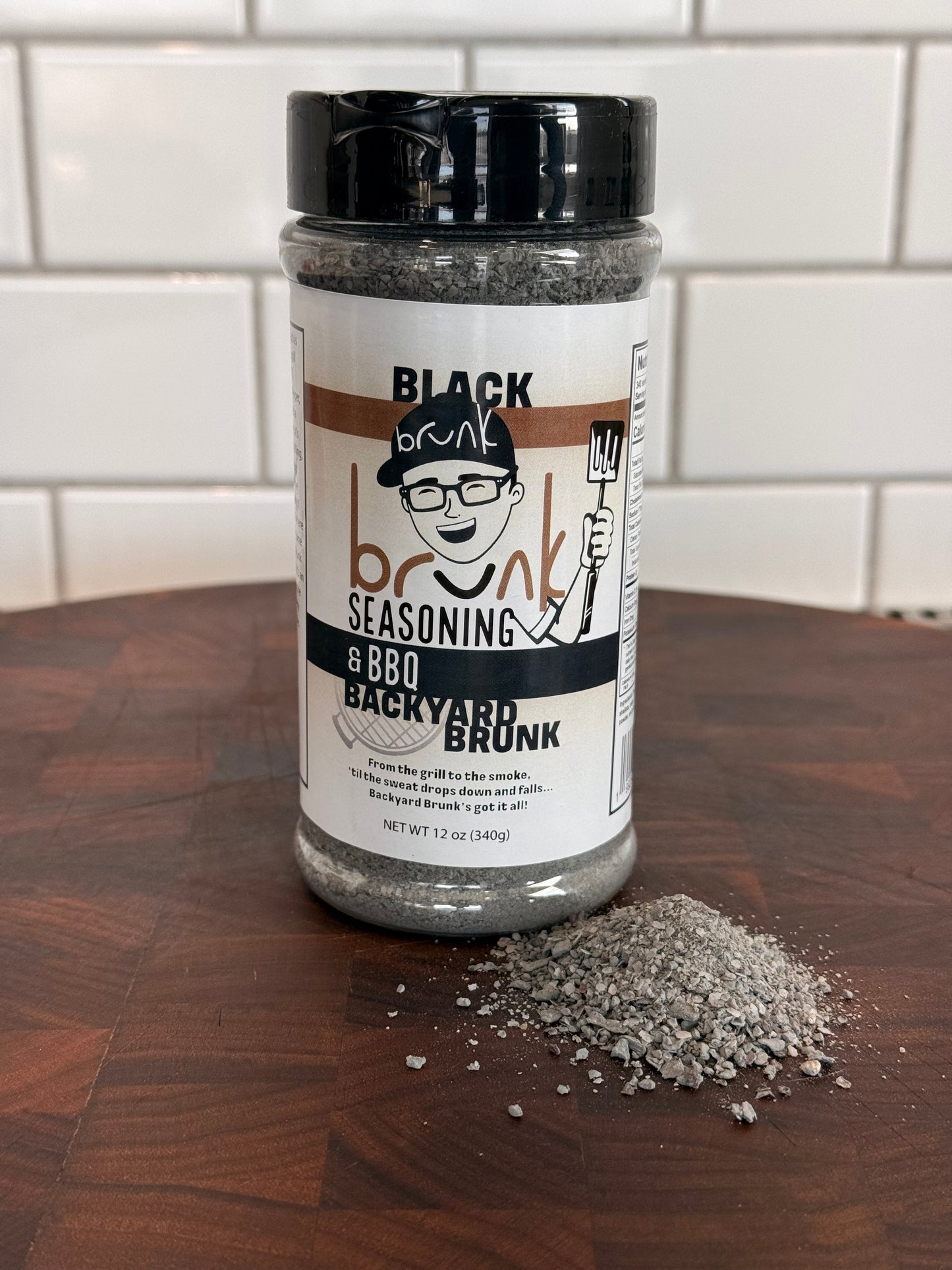Brunk Black Blend BBQ Rub for Grilling and Smoking (12 oz)