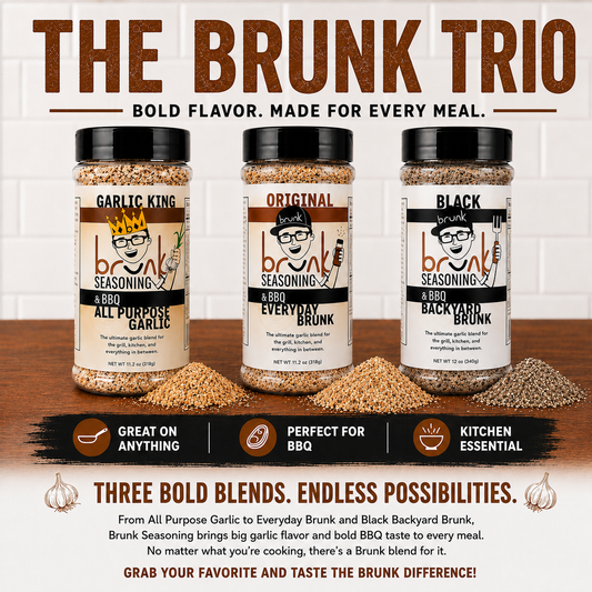 Brunk Starter Trio Bundle | All 3 BBQ Seasonings & Grilling Rubs, Save vs. Buying Separately